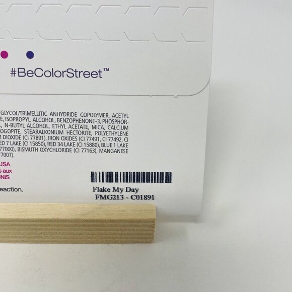 Color Street 100% Real Nail Polish Strips Flake My Day Purple Glitter 16 Pieces - Picture 3 of 5